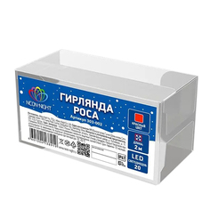 Гирлянда светодиодная NEON-NIGHT Роса 2 м на батарейках 20 LED, красная (303-002) Роса 2 м на батарейках 20 LED, красная (303-002)