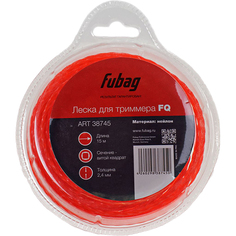 Леска для триммера Fubag FQ сечение витой квадрат L 15 мx2,4 мм (38745) FQ сечение витой квадрат L 15 мx2,4 мм (38745)