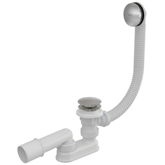 Сифон AlcaPlast для ванны click/clack металл, арт. A504CKM для ванны click/clack металл, арт. A504CKM