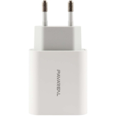 Сетевое зарядное устройство USB Pavareal PA-WC16 USB 2.4А + Type-C PD20W белое PA-WC16 USB 2.4А + Type-C PD20W белое