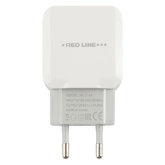 Сетевое зарядное устройство USB Red Line 2 USB NC-2.4A 2.4A белый 2 USB NC-2.4A 2.4A белый