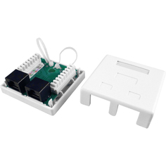 Розетка Hyperline SB1-2-8P8C-C5e-WH SB1-2-8P8C-C5e-WH