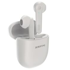 Наушники True Wireless Borofone с микрофоном BE49 Serenity, белые с микрофоном BE49 Serenity, белые