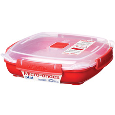 Контейнер для продуктов Sistema Microwave Plate 880мл Red (1105) Microwave Plate 880мл Red (1105)