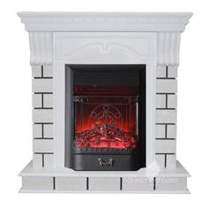 Камин электрический Inter Flame Белси Белый с очагом Magestic Black Белси Белый с очагом Magestic Black