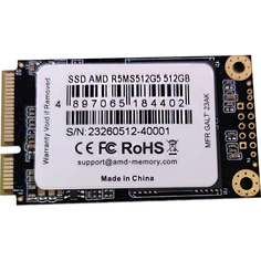 SSD накопитель AMD Radeon R5 R5MS512G5 512GB mSATA mSATA Radeon R5 R5MS512G5 512GB mSATA mSATA