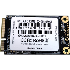 SSD накопитель AMD Radeon R5 R5MS1024G5 1TB mSATA mSATA Radeon R5 R5MS1024G5 1TB mSATA mSATA