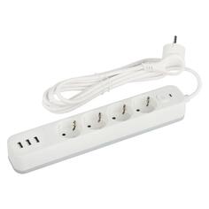 Сетевой фильтр ЭРА USF-4es-1,5m-3xUSBA-W USF-4es-1,5m-3xUSBA-W