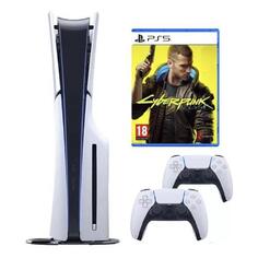 Игровая консоль Sony PlayStation 5 Slim 1TB с дисководом + геймпад + диск Cyberpunk 2077 PlayStation 5 Slim 1TB с дисководом + геймпад + диск Cyberpunk 2077