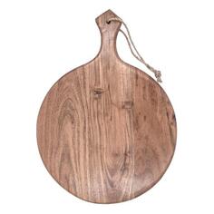 Доска разделочная BORGHOUSE из акации круглая с ромбовитой ручкой, 28 см из акации круглая с ромбовитой ручкой, 28 см