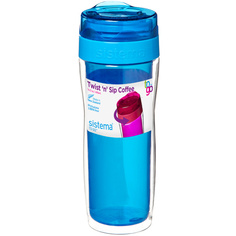 Термокружка Sistema To-Go Twist n Sip Coffee 490мл Blue (21478) To-Go Twist n Sip Coffee 490мл Blue (21478)