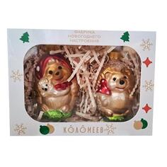 Елочное украшение Коломеев "Лесные Ёжики" 2 фиг. "Лесные Ёжики" 2 фиг.