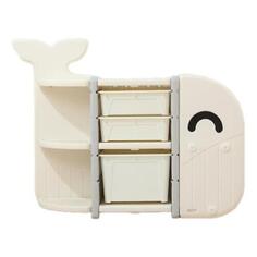 Стеллаж для игрушек UNIX Kids Whale (3 ящика) White Whale (3 ящика) White