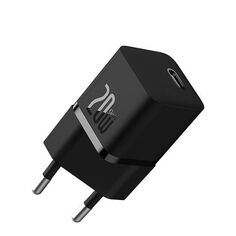 Сетевое зарядное устройство Baseus GaN5 Fast Charger(mini) 1C 20W Cluster Black GaN5 Fast Charger(mini) 1C 20W Cluster Black