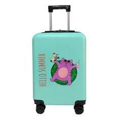 Чемодан Lats XS (арт.704) Кот в круге, бирюзовый XS (арт.704) Кот в круге, бирюзовый