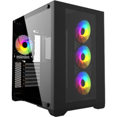 Корпус для компьютера Powercase Vision Black MidiTower (CVBA-L4) Vision Black MidiTower (CVBA-L4)