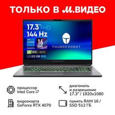 Ноутбук игровой Thunderobot 911 Plus G2 Max/17.3"/Core i7-12650H/16/512/RTX 4070/Win/Grey 911 Plus G2 Max/17.3"/Core i7-12650H/16/512/RTX 4070/Win/Grey