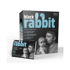 Подгузники на липучках 6-11 кг M, 32 шт Black Rabbit