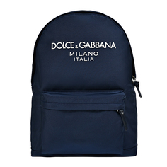 Рюкзак с белым лого, синий Dolce & Gabbana