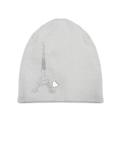 Шапка с декором &quot;PARIS&quot;, серая Il Trenino