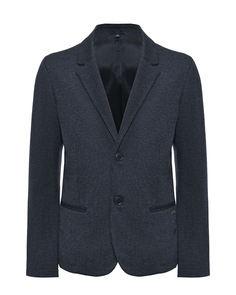 Однобортный пиджак, синий Emporio Armani