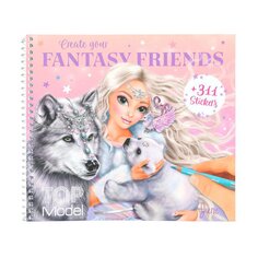 Книжка-раскраска с наклейками TOPModel Fantasy Friend ICEWORLD Depesche