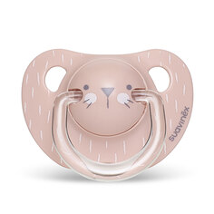 Пустышка Hugge Baby с анатомической силиконовой соской от 6 до 18 мес, розовый Suavinex