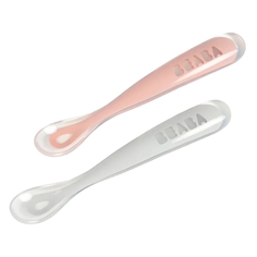 Набор эргономических ложек LOT 2 CUIL SIL 1ER AGE BT PINK Beaba