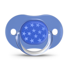 Голубая пустышка с физиологической силиконовой соской &quot;BASICS&quot;, от 6 до 18 месяцев (2 шт) Suavinex