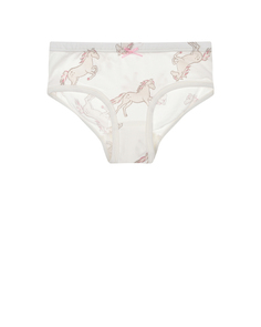 Белые трусы с принтом &quot;лошадки&quot; Sanetta