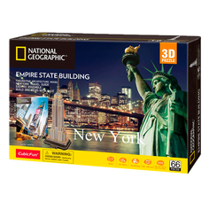 3D пазл National Geographic &quot;Эмпайр-стейт-билдинг&quot;, 66 деталей Cubic Fun