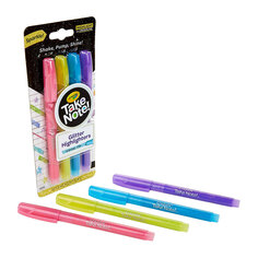 Набор фломастеров с блестками Take Note, 4 шт. Crayola