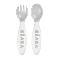 Набор посуды. эргономические вилка+ложка / SET OF 2 2ND AGE FORK + NUDE Beaba