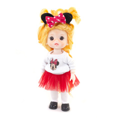 Кукла БЖД в образе МиниМаус, рыжие волосы, кастом., 16 см Carolon