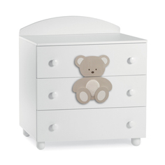 Комод большой Peluche, белый/кремовый Italbaby