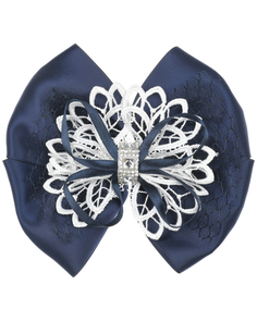 Синяя резинка для волос с бантом Tais