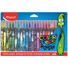 Фломастеры ColorPeps Monsters, 24 шт. Maped