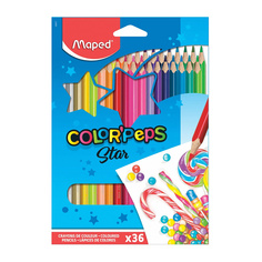 Карандаши цветные Color Peps Star, трехгранные, 36 цветов Maped