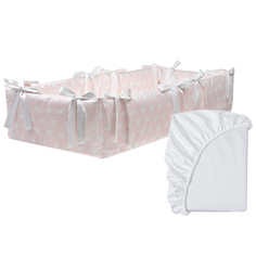 Комплект: бампер и простыня, 125x75 см, &quot;Овечки&quot; A&A Baby Glam