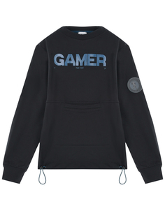 Черный свитшот с принтом &quot;gamer&quot; Bikkembergs