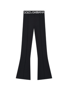 Брюки с лого на поясе Dolce & Gabbana