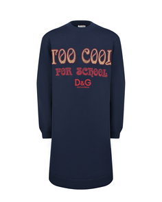 Платье с надписью &quot;too cool for school&quot;