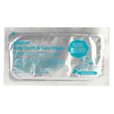 Салфетки для чистки молочных зубов без аромата Baby Tooth &amp; Gum Wipes, 20 шт Pigeon