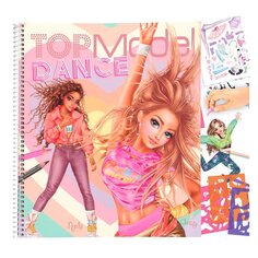 Книжка-раскраска TOPModel Dance с наклейками и трафаретами Depesche