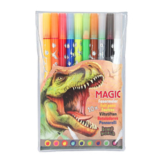 Набор для рисования с двойным волокном Dino World Magic, 10 карандашей Depesche