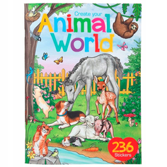 Книжка-раскраска с наклейками &quot;Create your Animal World&quot; Depesche