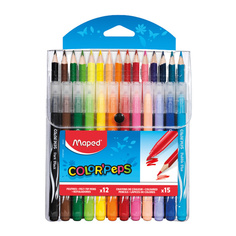 Набор для рисования ColorPeps, 12 фломастеров Jungle + 15 цветных карандашей Star Maped