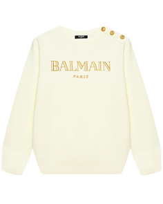 Свитшот с лого и пуговицами на плече Balmain