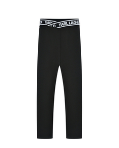 Леггинсы с лого на поясе Karl Lagerfeld Kids