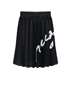 Юбка с белым лого, черная Msgm